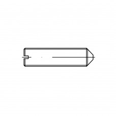DIN 553 Винт М4* 6 установочный стопорный, прямой шлиц, острый конец, сталь