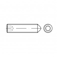 DIN 914 Винт М6* 45 установочный, внутренний шестигранник, острый конец, сталь нержавеющая А4