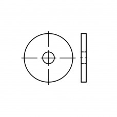 DIN 1052 Шайба 14 плоская увеличенная подкладная, сталь нержавеющая А2