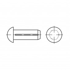DIN 1476 Штифт 1,6* 5 цилиндрический, полукруг, алюминий