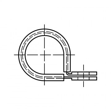 Хомут 10х15 крепежный с зажимными стяжками, сталь, цинк DIN 3016