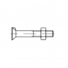 DIN 604 Болт М20* 140 мебельный, сталь 4.6