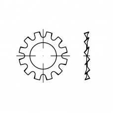 DIN 6797 Шайба 25 стопорная, с внешними зубцами, сталь