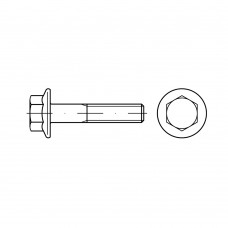 DIN 6921 Болт М12* 60 с шестигранной головкой и фланцем, сталь 10.9, цинк