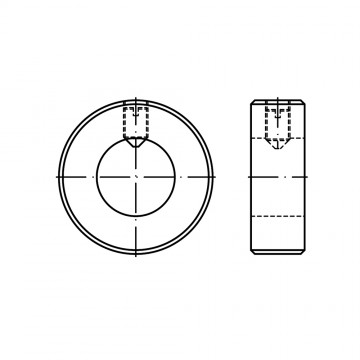 Кольцо 8 установочное с гнездом, форма В, сталь DIN 705