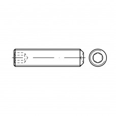 DIN 916 Винт М6* 30 установочный, внутренний шестигранник, с засверлен. концом, сталь нержавеющая А1