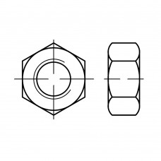 ISO 4032 Гайка 20 шестигранная, сталь, цинк