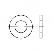 ISO 7089 Шайба 14 плоская без фаски, сталь нержавеющая А2