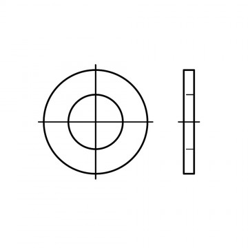 Шайба 5 плоская без фаски, сталь ISO 7091