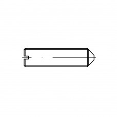 ISO 7434 Винт 2,5* 5 устоновочный с прямым шлицем, сталь нержавеющая А1
