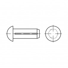 ISO 8746 Штифт 2,3* 4 насеченый с полукруглой головкой, сталь