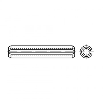 Штифт 13х160 пружинный цилиндрический, сталь ISO 8752