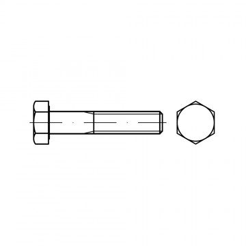 Болт 20х150 шестигранный неполная резьба, сталь 8.8 ISO 8765