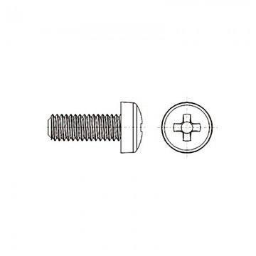 Винт М5х16 цилиндр, крестовой шлиц, нейлон 8G206