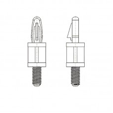 8G5156-32* 9.5N Cтойка 6-32* 9,5 с защелкой D4 белый, нейлон (UNC)